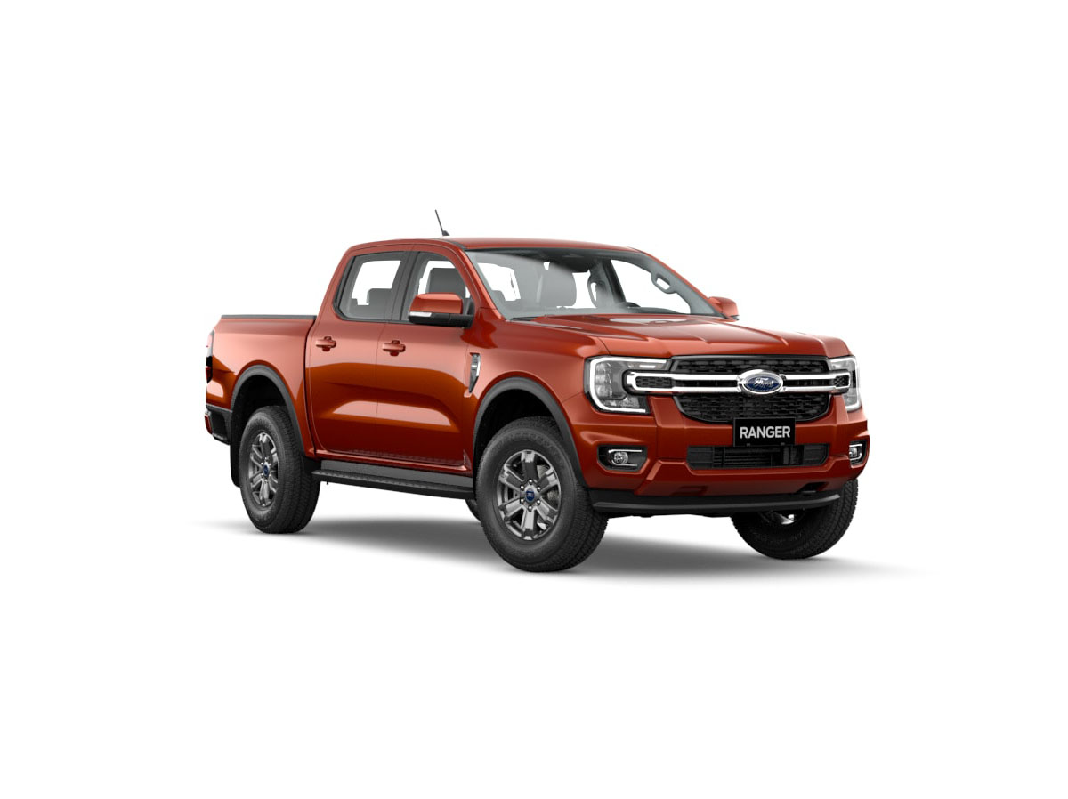 xe ford ranger XLT màu đỏ cam