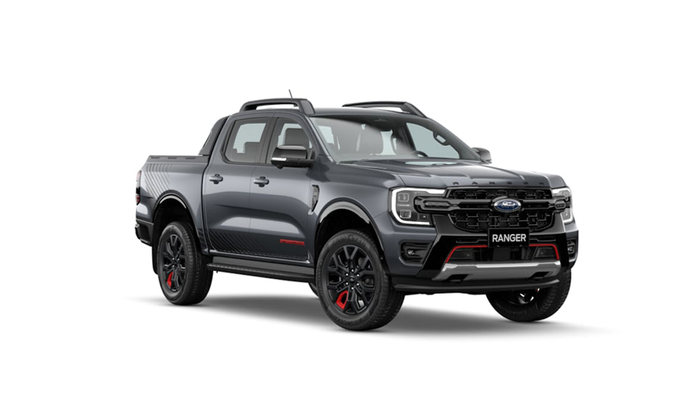 xe ford ranger stormtrak màu xám